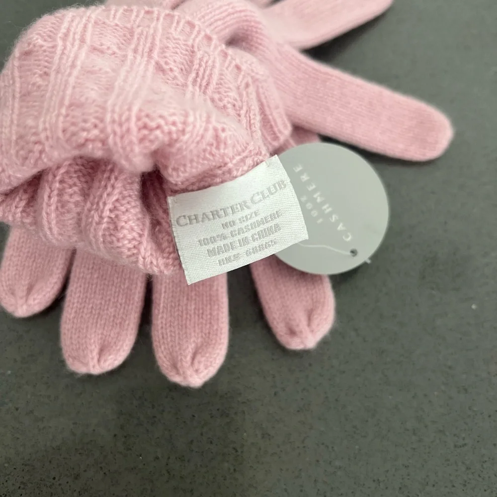 NWT Charter Club 100% cashmere Gloves